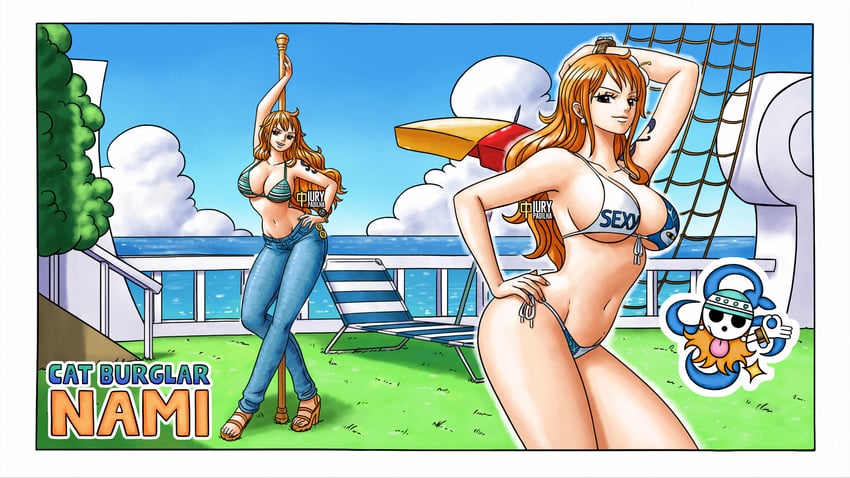 nami and thousand sunny (one piece and 1 more) drawn by iury_padilha