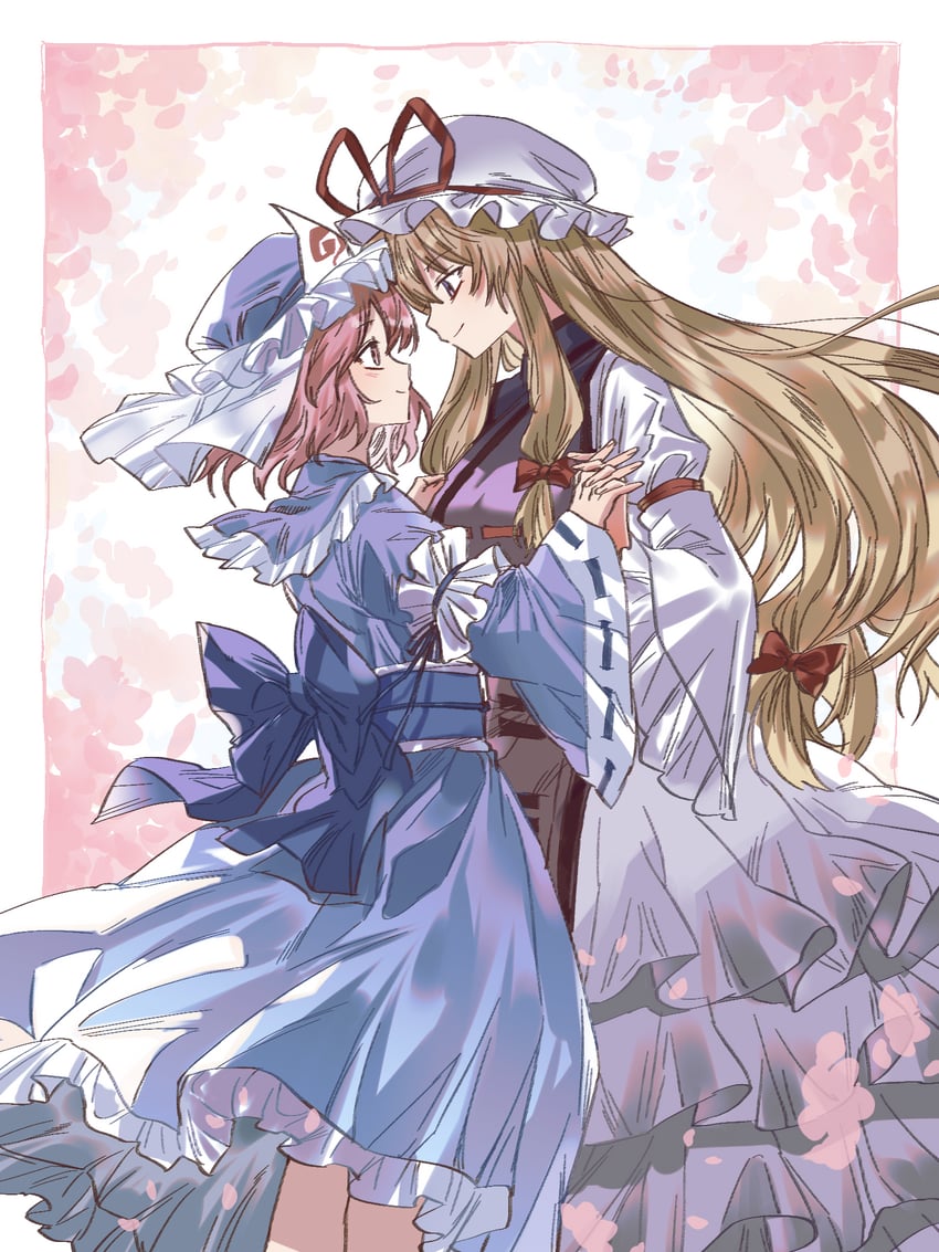 yakumo yukari and saigyouji yuyuko (touhou) drawn by grey_nagato