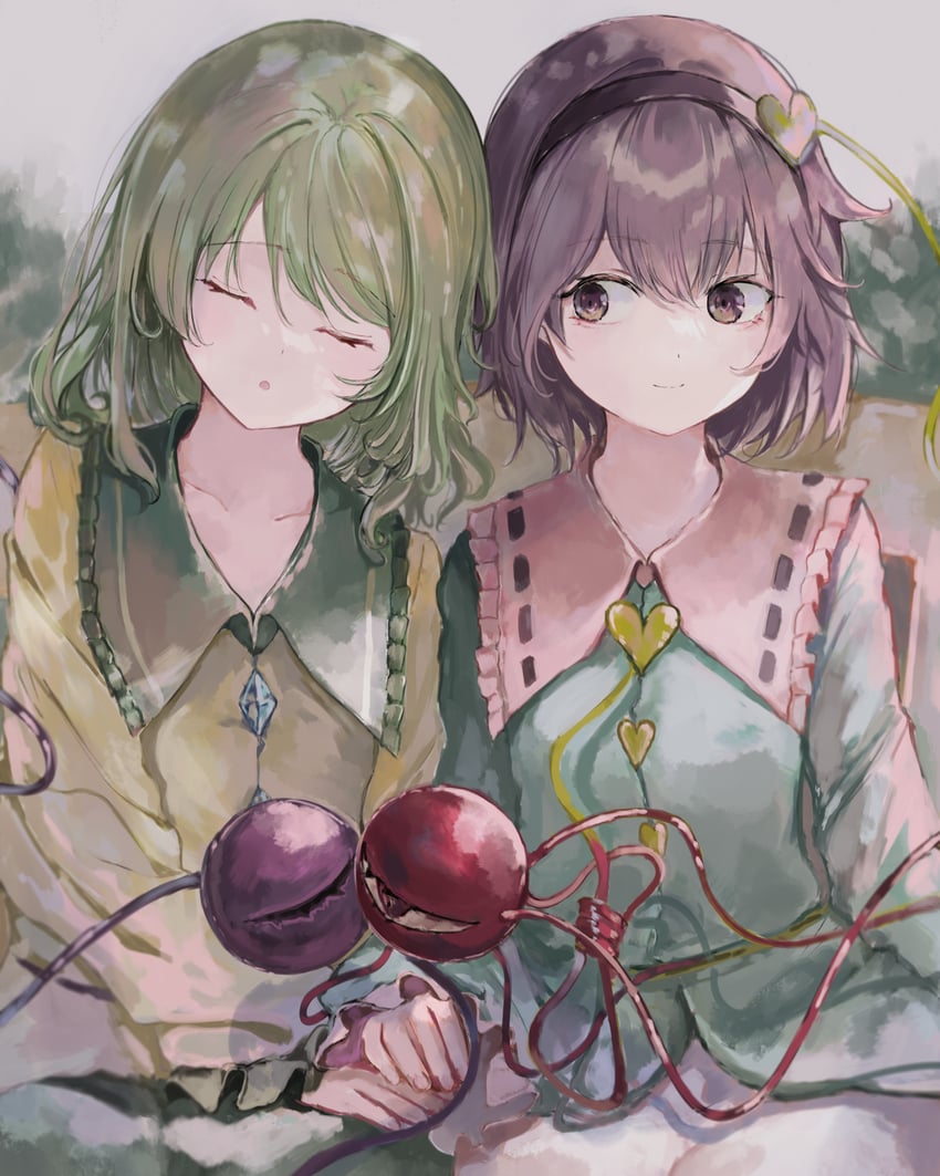 komeiji koishi and komeiji satori (touhou) drawn by happiness_lilys