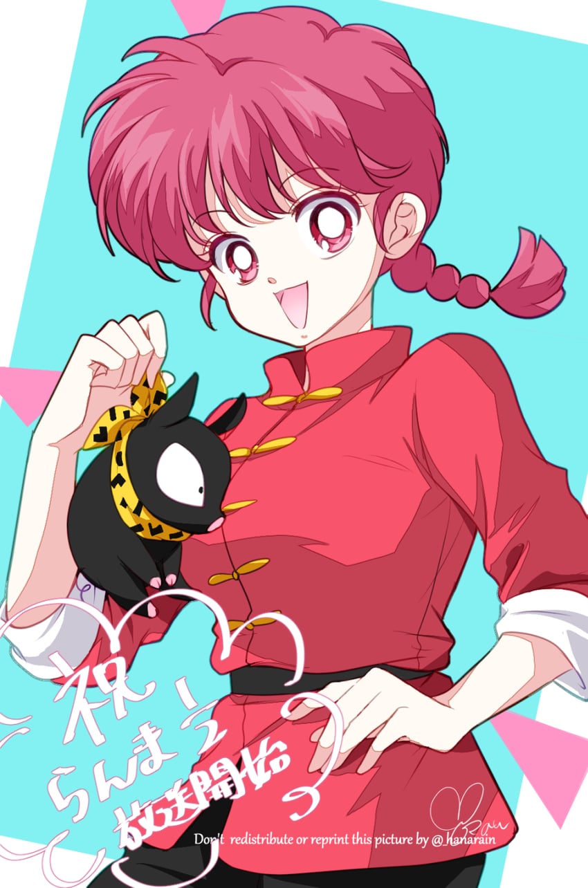 ranma-chan and p-chan (ranma 1/2) drawn by sarashina_kau