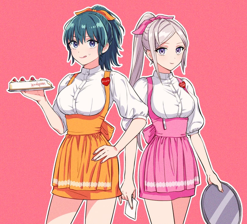 female byleth and edelgard von hresvelg (fire emblem and 1 more) drawn by yudepan_(yuri_no_sugata)