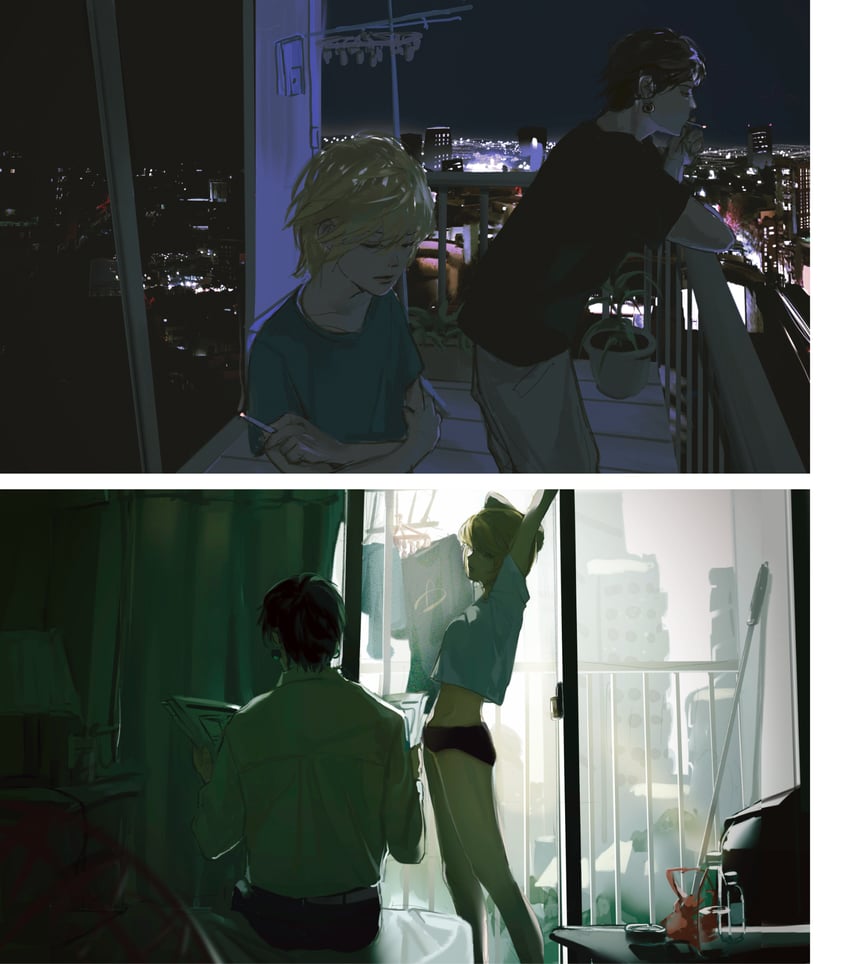 kurapika and chrollo lucilfer (hunter x hunter) drawn by shouka_(ly880217)