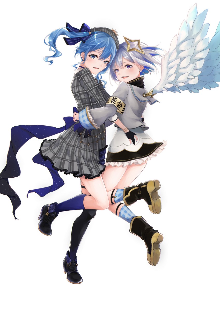 hoshimachi suisei and amane kanata (hololive) drawn by soregashi_nosuke