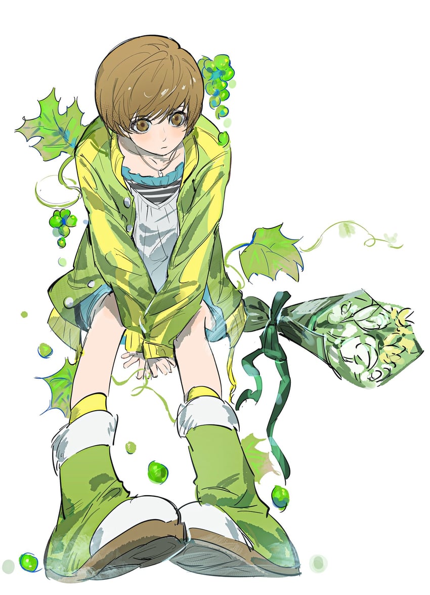satonaka chie (persona and 1 more) drawn by 26duuuu