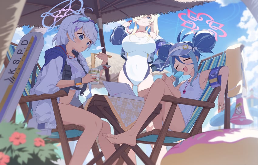 kanna, fubuki, and kirino (blue archive) drawn by same_(samefgo)