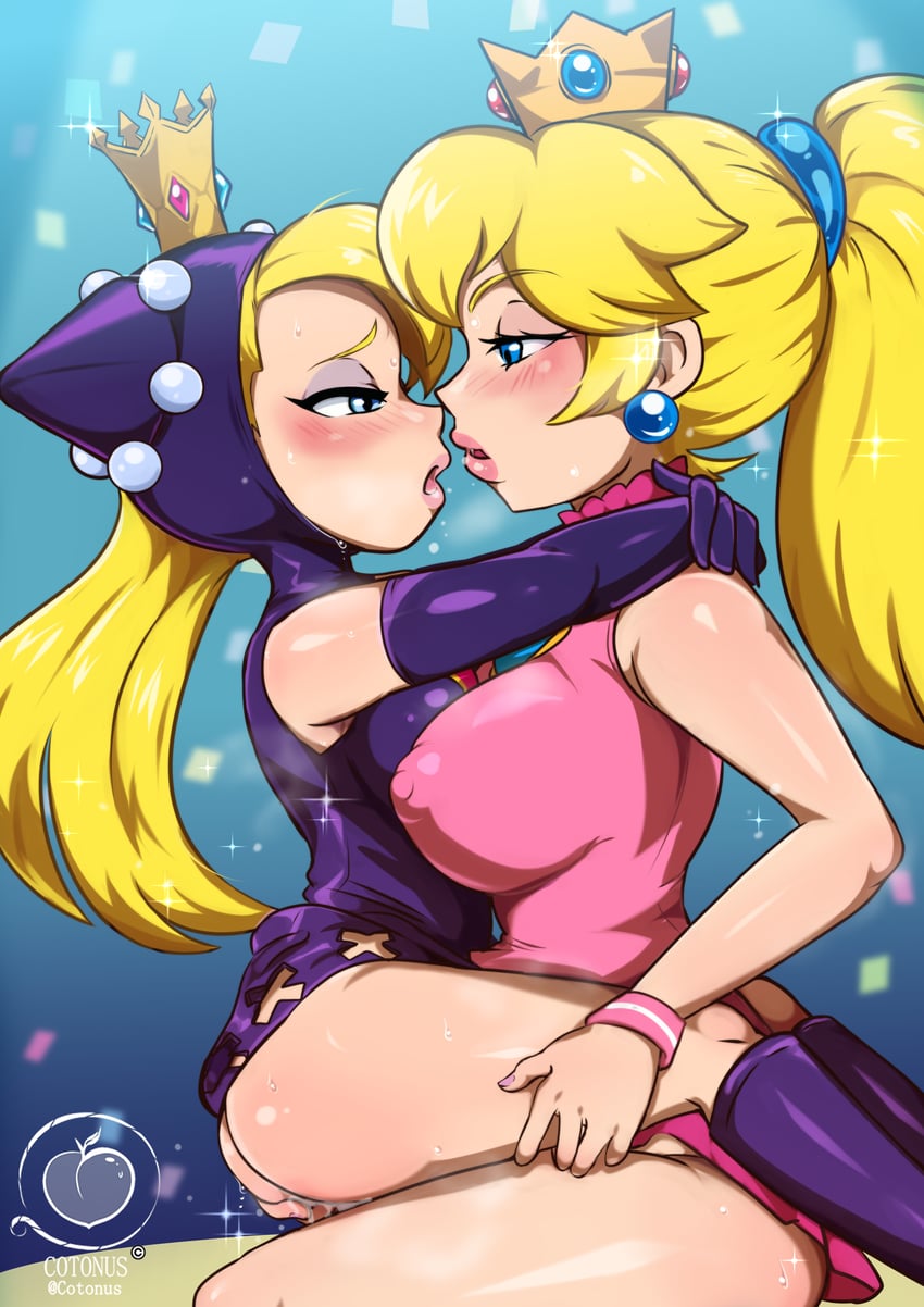 princess peach and warupeach (mario and 2 more) drawn by cotonus