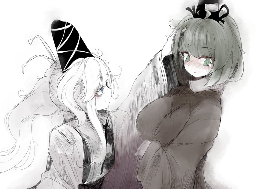 mononobe no futo and soga no tojiko (touhou) drawn by ayang