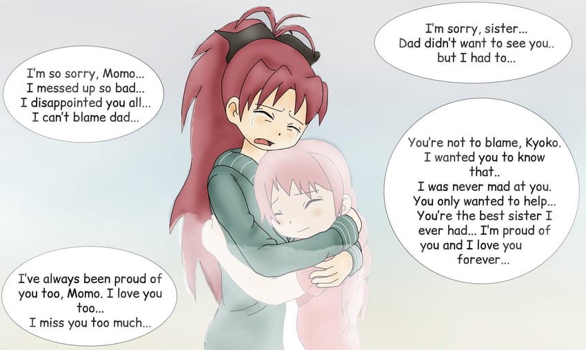 sakura kyoko and sakura momo (mahou shoujo madoka magica) drawn by majka626