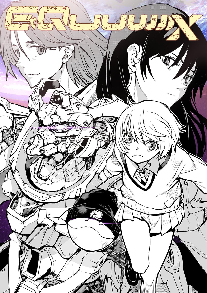 amate yuzuriha, haro, shuji ito, nyaan, and gquuuuuux (gundam and 1 more) drawn by takuma_tomomasa
