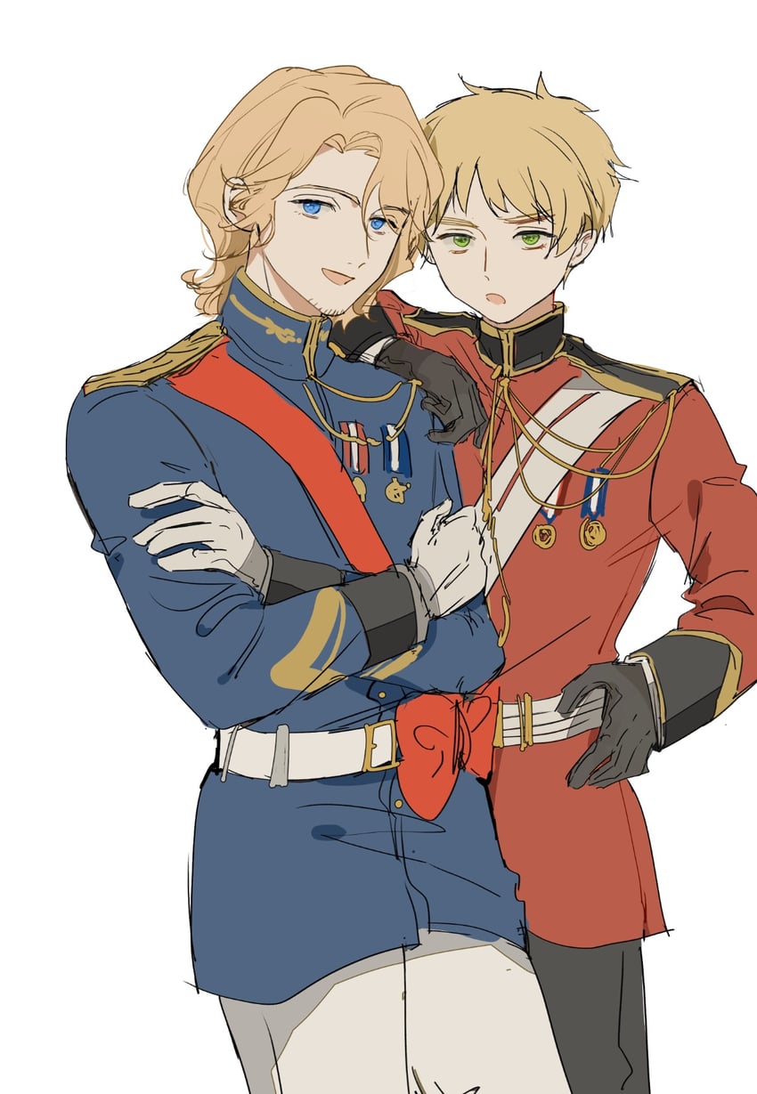 united kingdom and france (axis powers hetalia) drawn by cubed_(houkuaid)