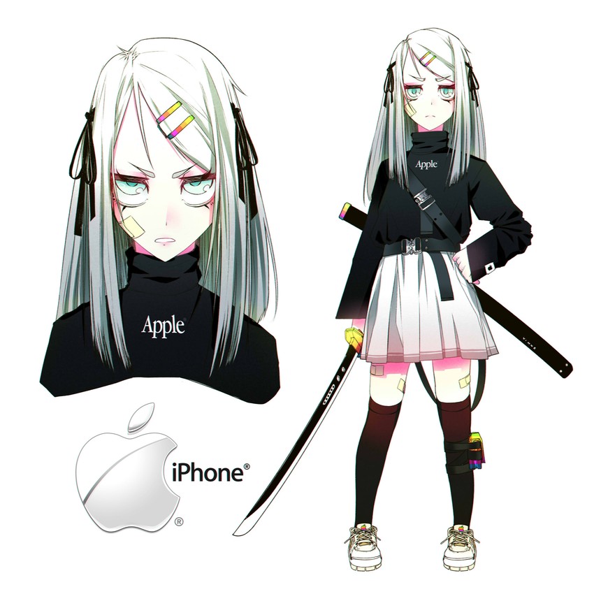 iphone (original and 2 more) drawn by vinne