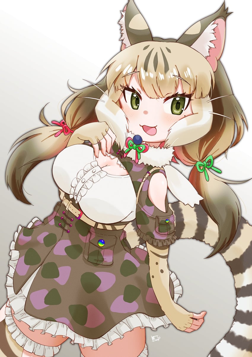 jungle cat (kemono friends and 1 more) drawn by mugise_hitsuji