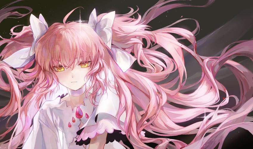 kaname madoka and ultimate madoka (mahou shoujo madoka magica) drawn by gyila