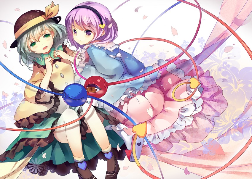 komeiji koishi and komeiji satori (touhou) drawn by sheska_xue