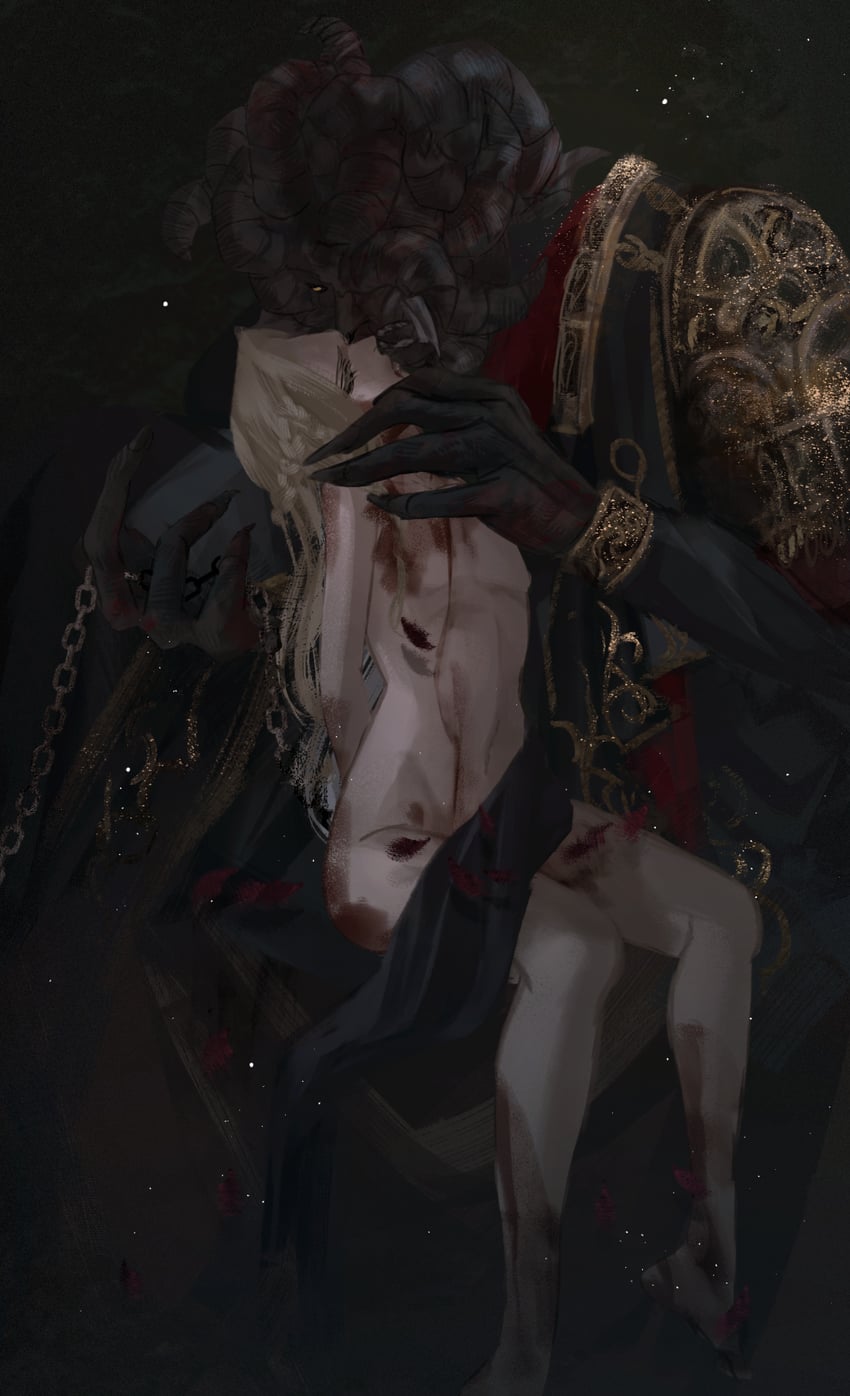miquella and mohg lord of blood (elden ring) drawn by natuyu-tan