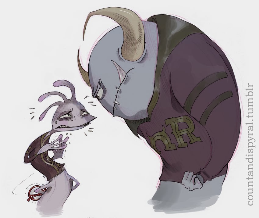 randall boggs and johnny worthington (monsters university) drawn by countandispyral