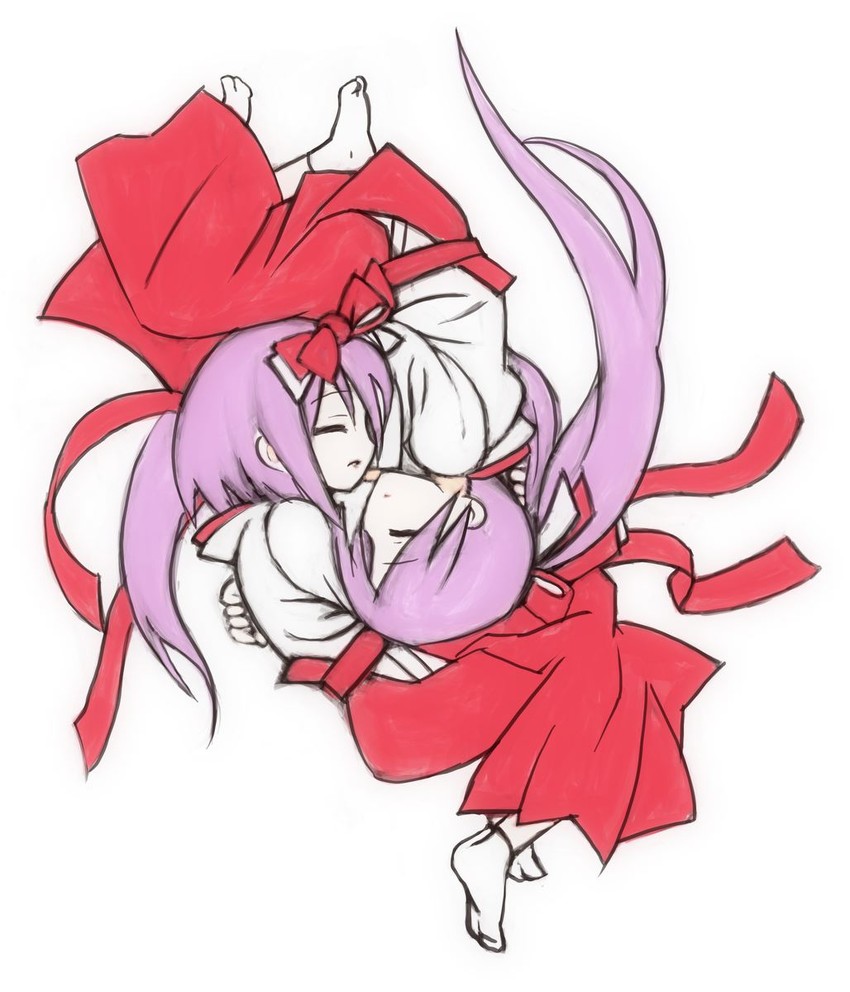 hiiragi kagami and hiiragi tsukasa (lucky star) drawn by feral_lemma