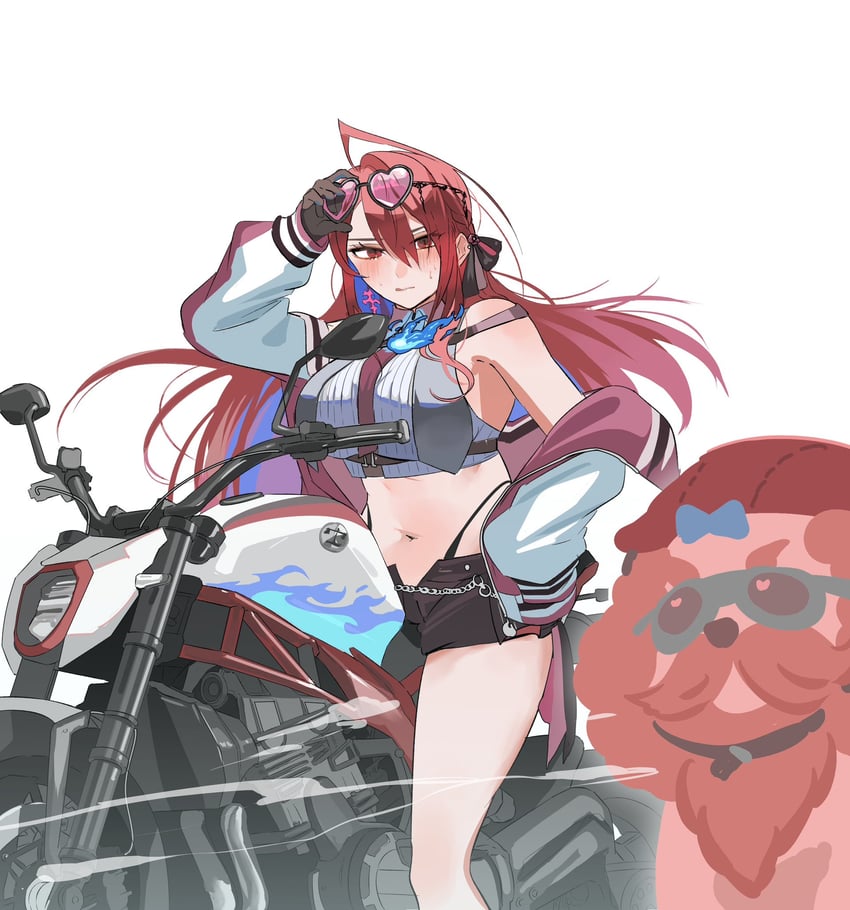 himemori luna, elizabeth rose bloodflame, and bobby (hololive and 1 more) drawn by set7