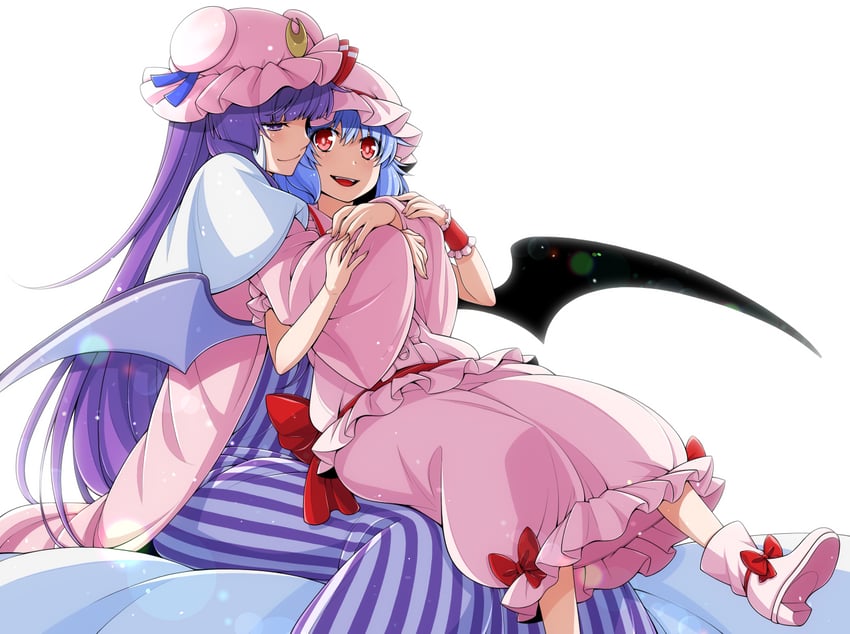 remilia scarlet and patchouli knowledge (touhou) drawn by eichi_yuu
