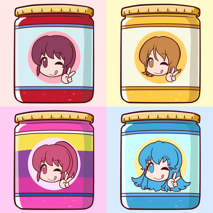 shirayuki hime, aino megumi, oomori yuuko, and aino kaori (precure and 1 more) drawn by ikkyuu