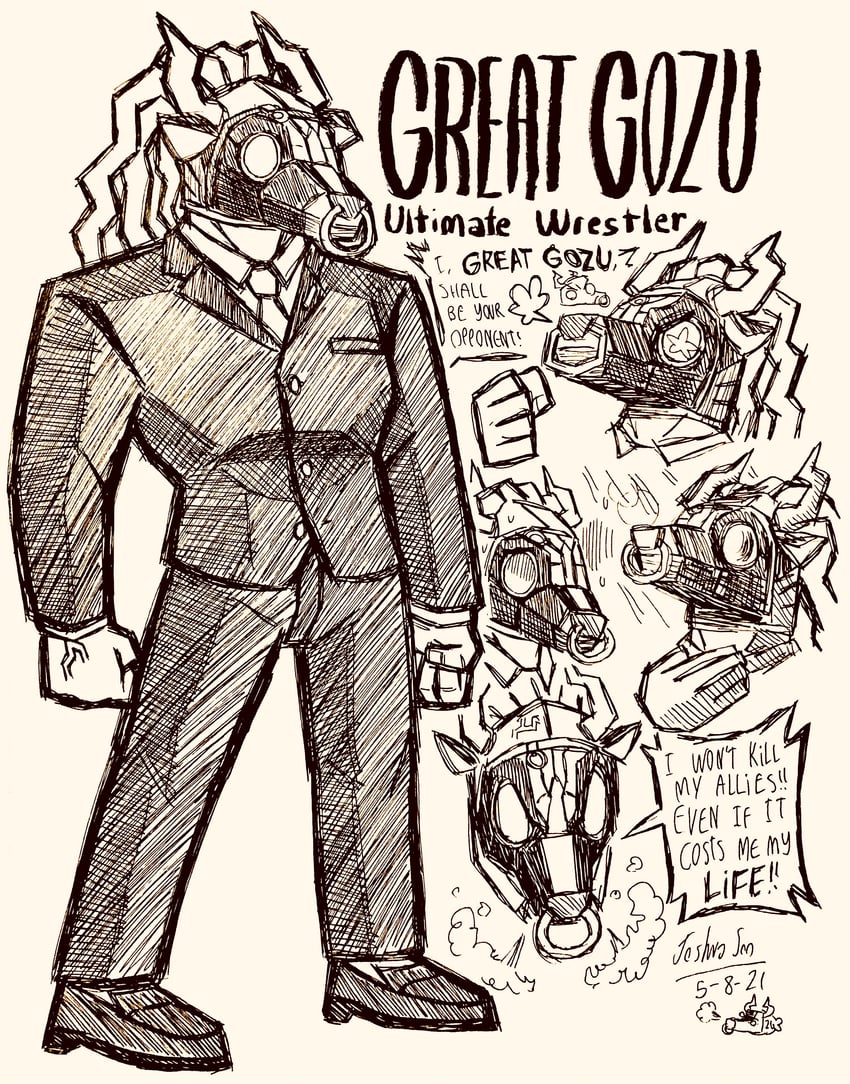 great gozu (danganronpa and 1 more) drawn by josh-s26