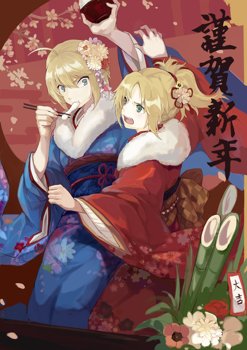 artoria pendragon, saber, and mordred (fate and 3 more) drawn by ravie