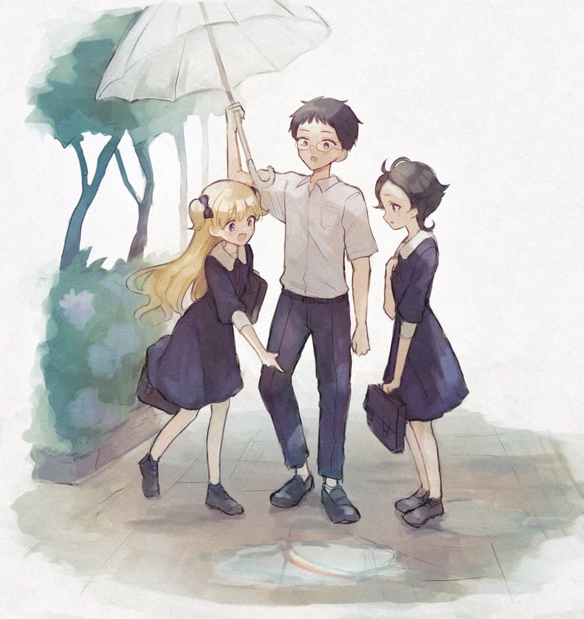 emilico, shaun, and ram (shadows house) drawn by mametarou_(mameji)