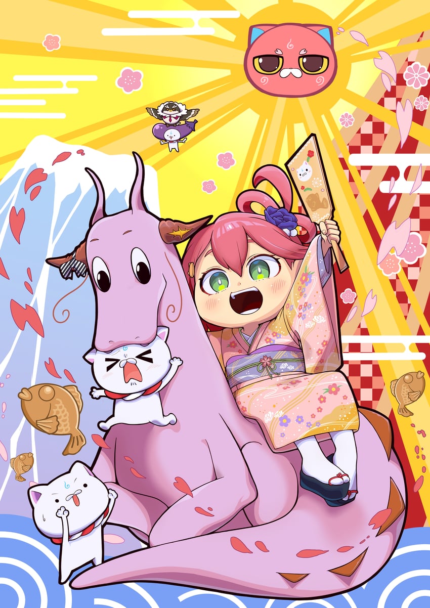 sakura miko, kiryu coco, 35p, kintoki, and ganmo (hololive) drawn by nabenabe3104