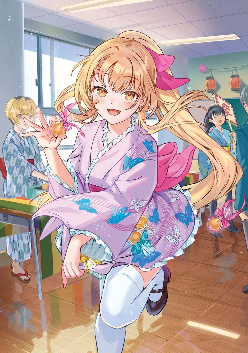 satomi chika (aisare tenshi na classmate ga ore ni dake itazura ni hohoemu) drawn by tan_(tangent)