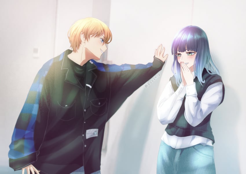 hoshino aquamarine and kurokawa akane (oshi no ko) drawn by rooks_(booship)