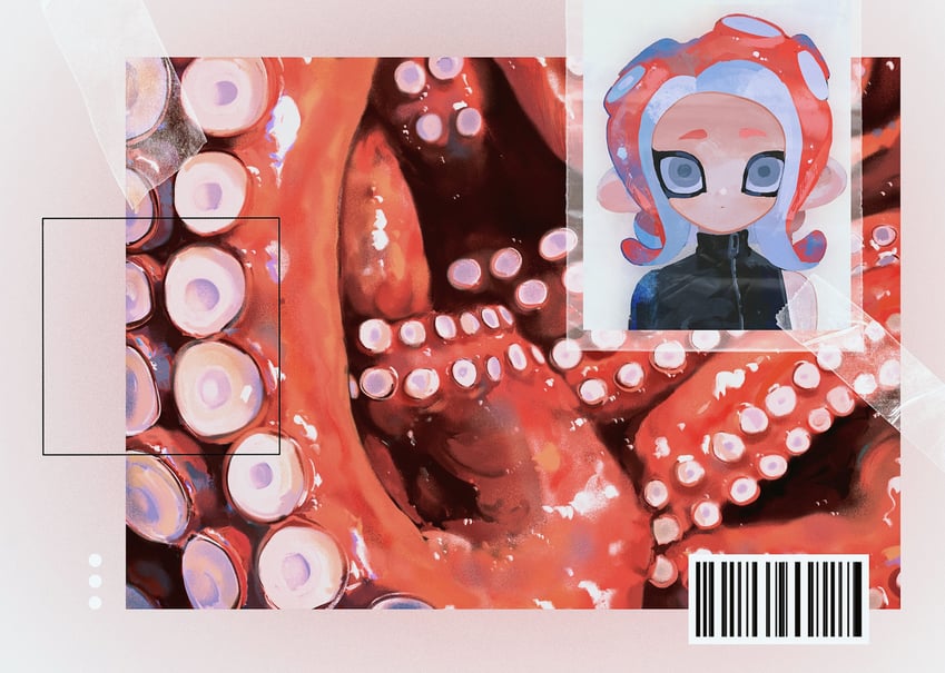 octoling player character, octoling girl, and agent 8 (splatoon and 2 more) drawn by zicbx