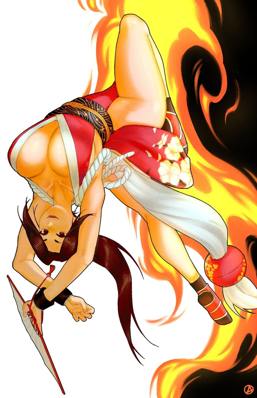 shiranui mai (the king of fighters and 1 more) drawn by asakiiart
