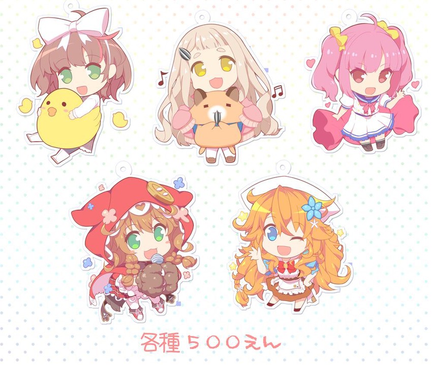warabeda meiji, machita chima, otogibara era, gonzalez, asuka hina, and 1 more (nijisanji) drawn by hoppege
