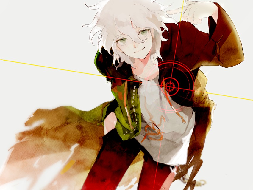 komaeda nagito (danganronpa and 1 more) drawn by gomosawa