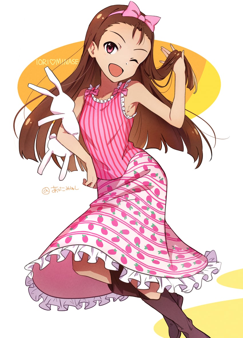 minase iori and usa-chan (idolmaster and 1 more) drawn by abicomiyushi