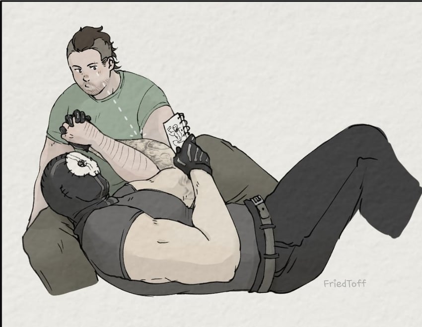 ghost and soap (call of duty and 1 more) drawn by friedtoff