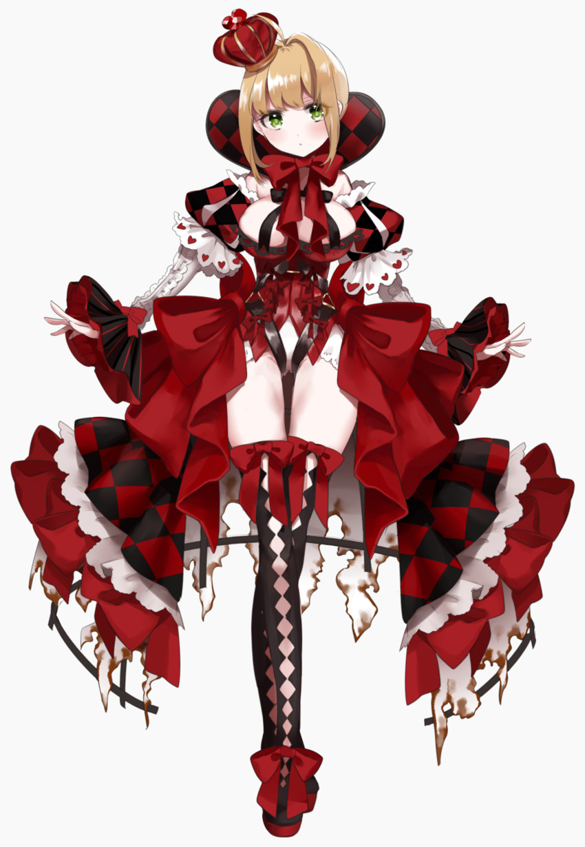 nero claudius and queen of hearts (fate and 2 more) drawn by misumi_(macaroni)
