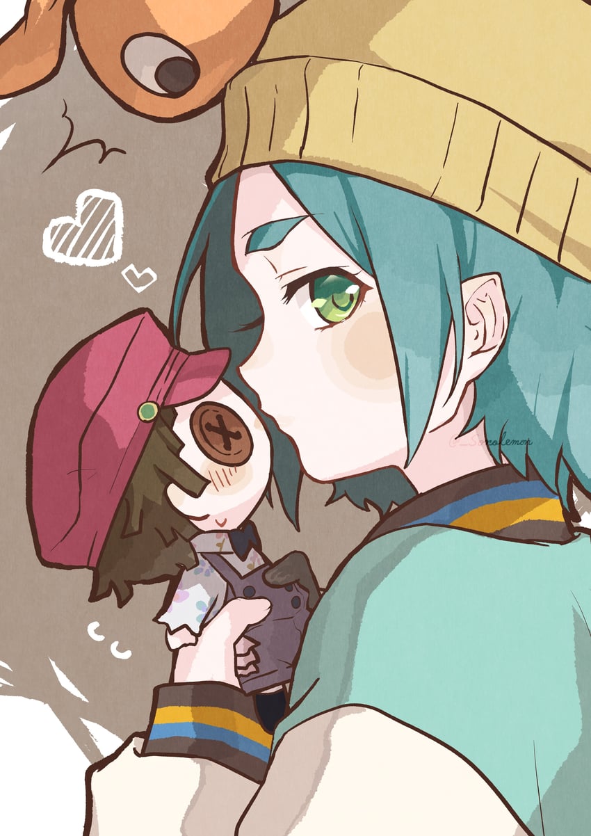 sengoku nadeko and ononoki yotsugi (monogatari and 1 more) drawn by izu_lemon