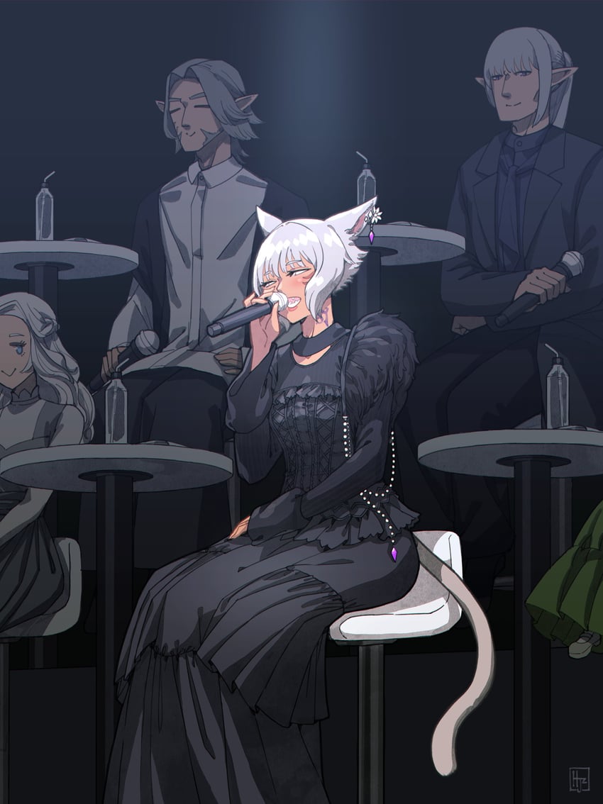 y'shtola rhul, venat, estinien varlineau, and urianger augurelt (final fantasy and 1 more) drawn by hjz_(artemi)