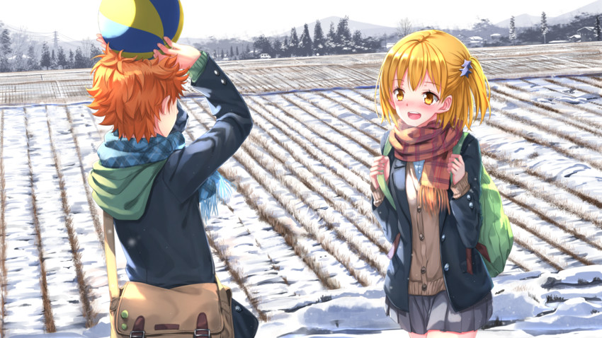 hinata shouyou and yachi hitoka (haikyuu!!) drawn by swordsouls