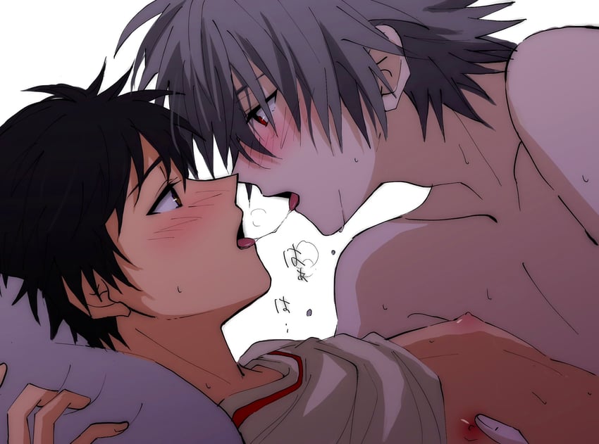 ikari shinji and nagisa kaworu (neon genesis evangelion) drawn by tousok