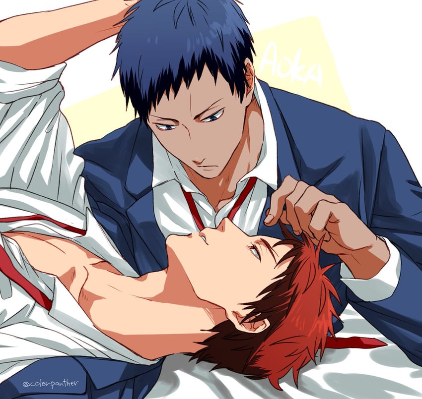 aomine daiki and kagami taiga (kuroko no basuke) drawn by colorpanther
