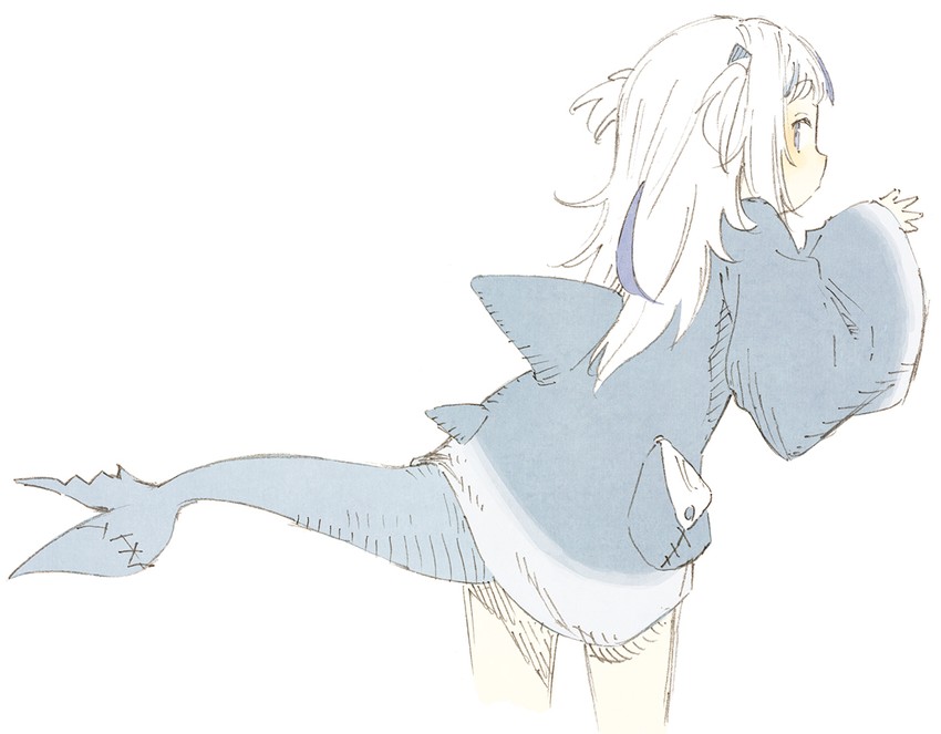 gawr gura (hololive and 1 more) drawn by abara_heiki