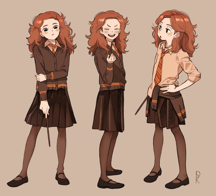 hermione granger (wizarding world and 1 more) drawn by sakurada_kayoko