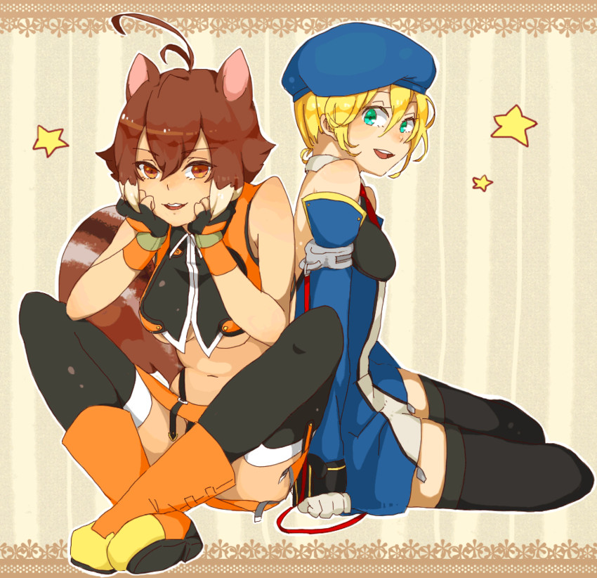 makoto nanaya and noel vermillion (blazblue) drawn by stealth_tes