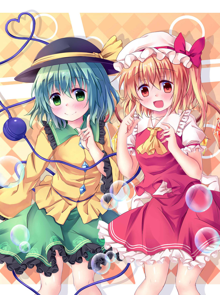 flandre scarlet and komeiji koishi (touhou) drawn by yuzuki_sora