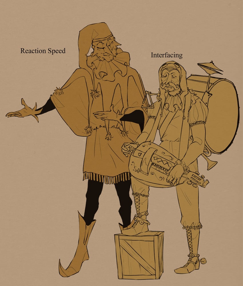 reaction speed and interfacing (original and 1 more) drawn by hetequilasunset
