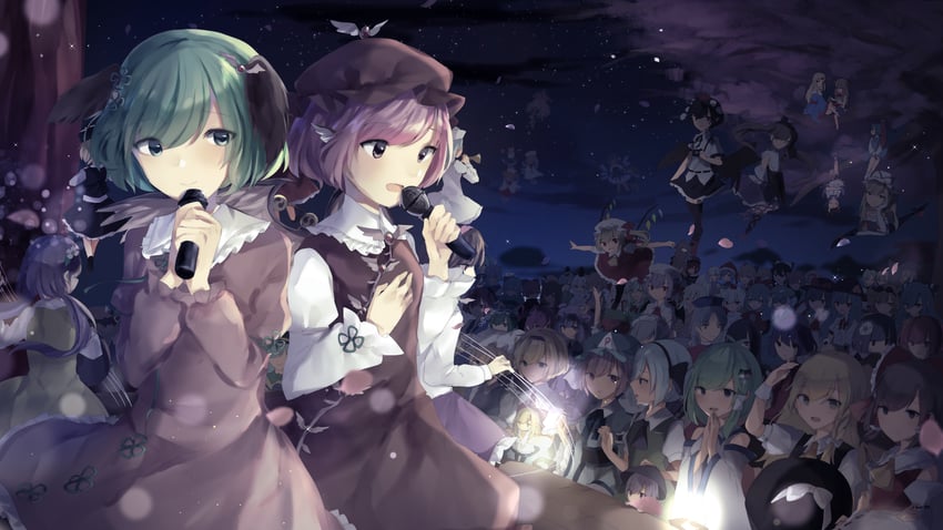 hakurei reimu, kirisame marisa, remilia scarlet, flandre scarlet, izayoi sakuya, and 78 more (touhou) drawn by ruoruomi