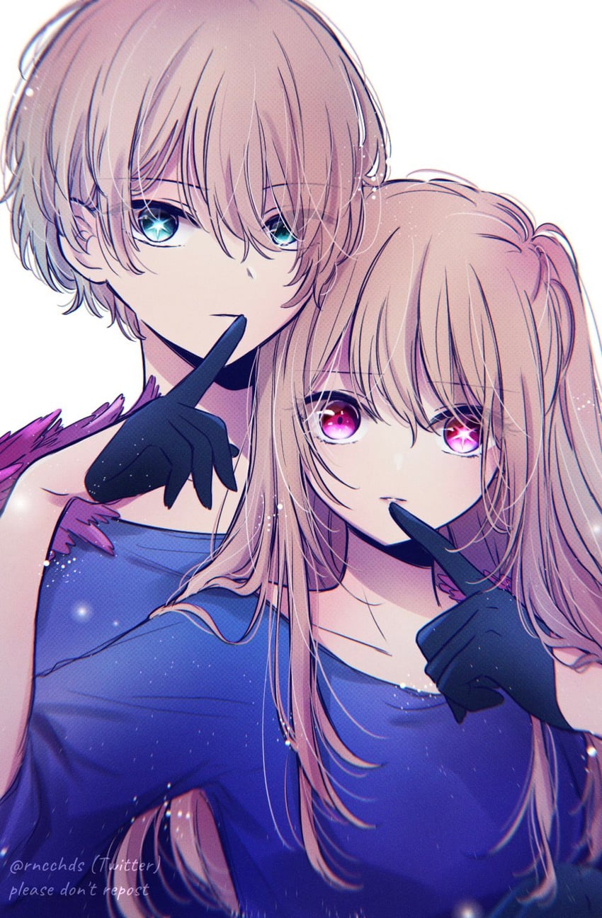 hoshino ruby and hoshino aquamarine (oshi no ko) drawn by rncchds