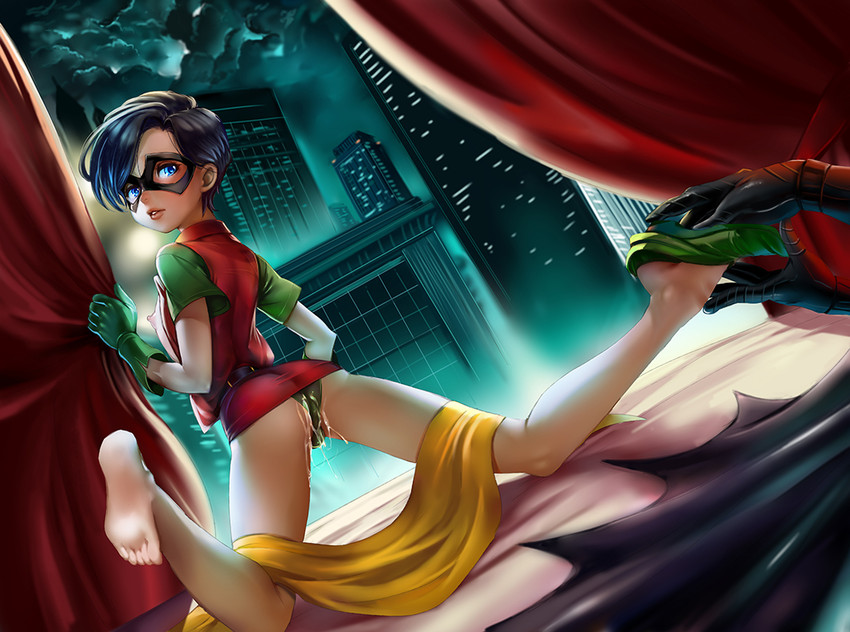 batman and robin (dc comics) drawn by riko_(k_riko)